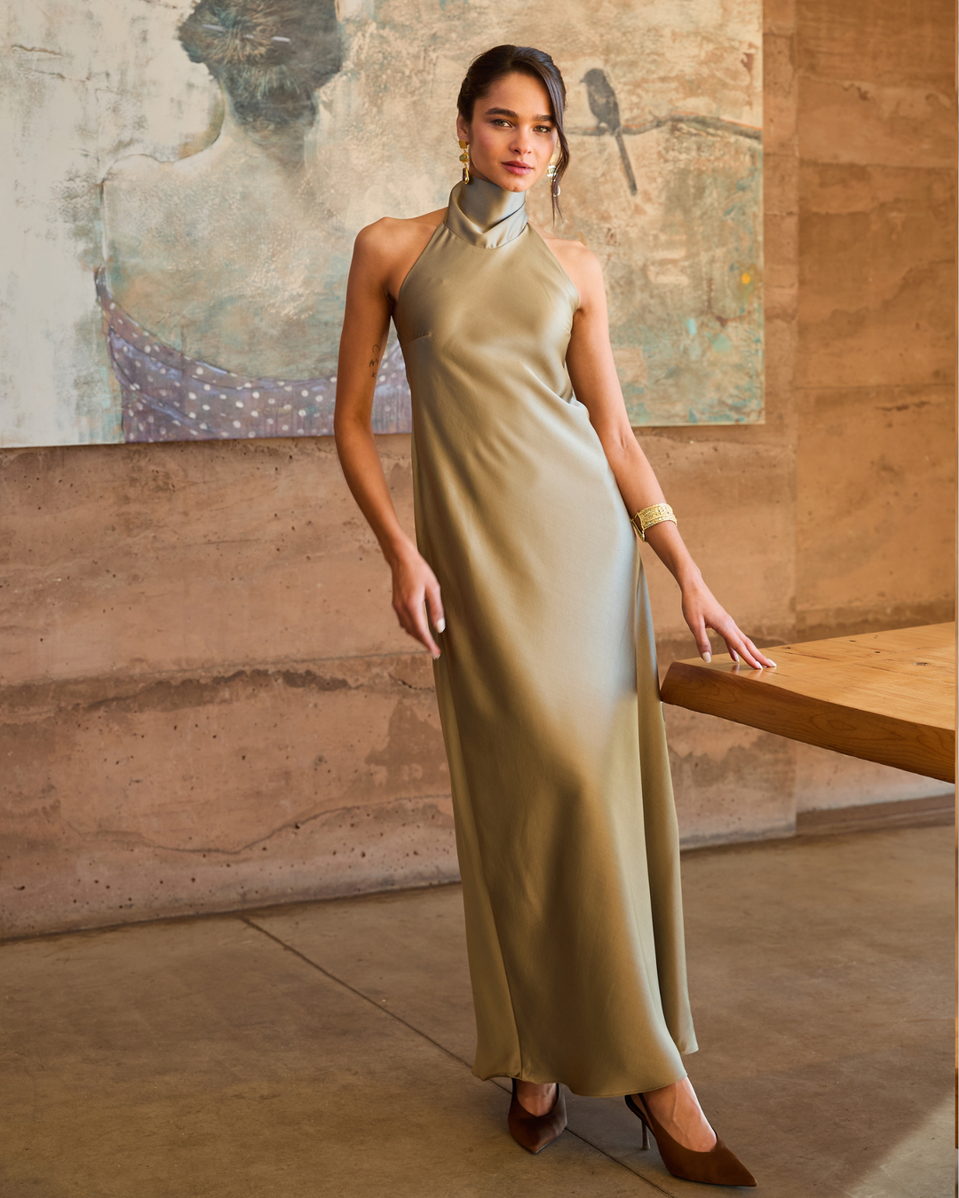 Vestido Amsterdam Verde Olivo Claro
