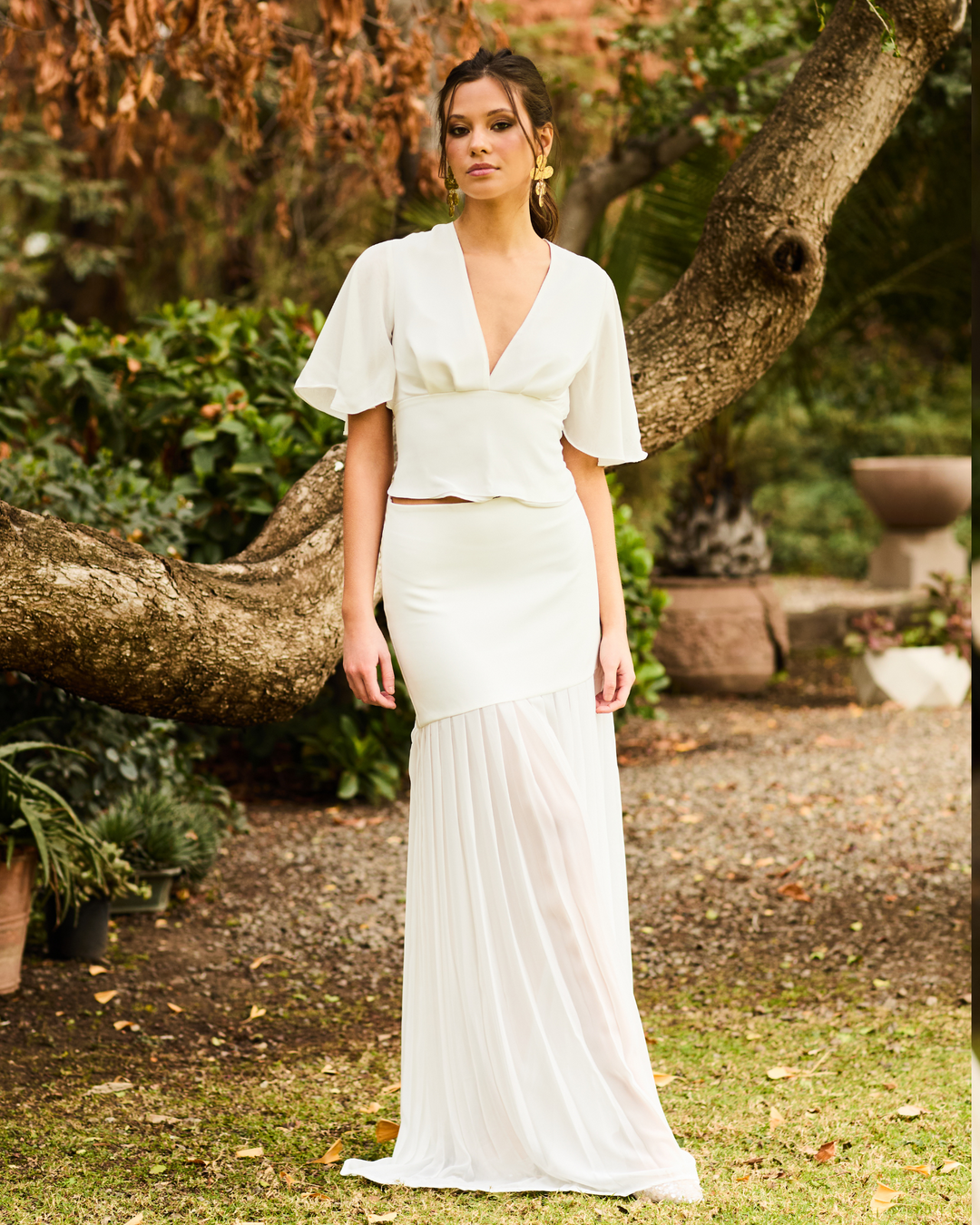 Falda Olivia Blanca