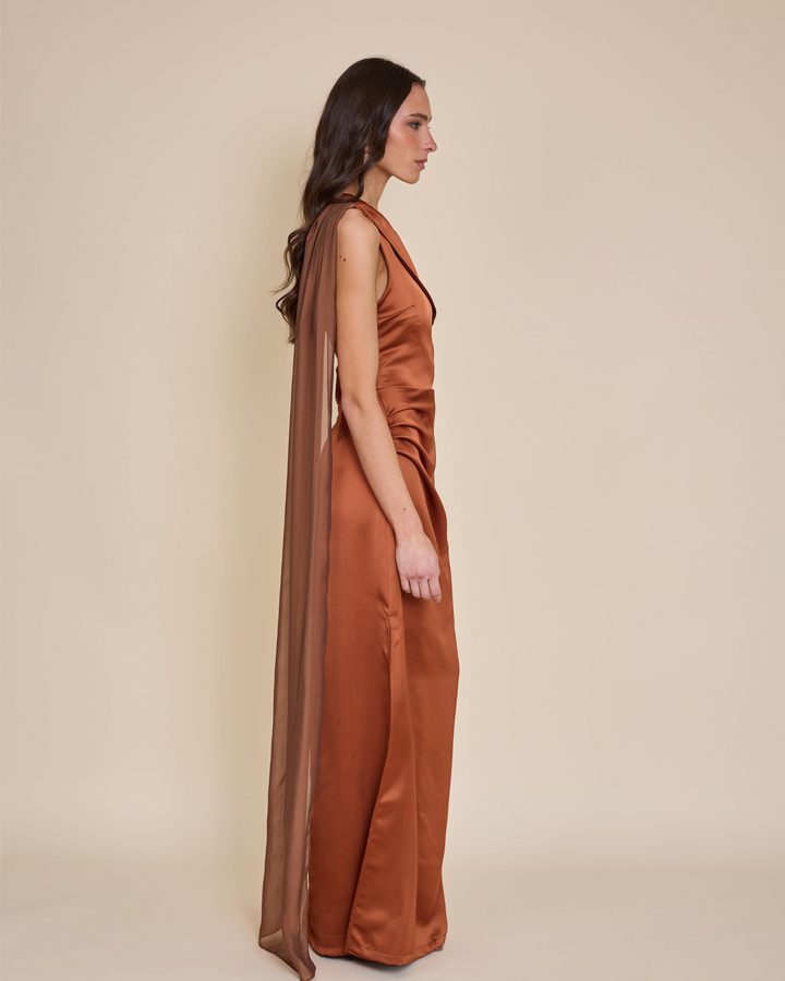 Vestido Mairena Terracota