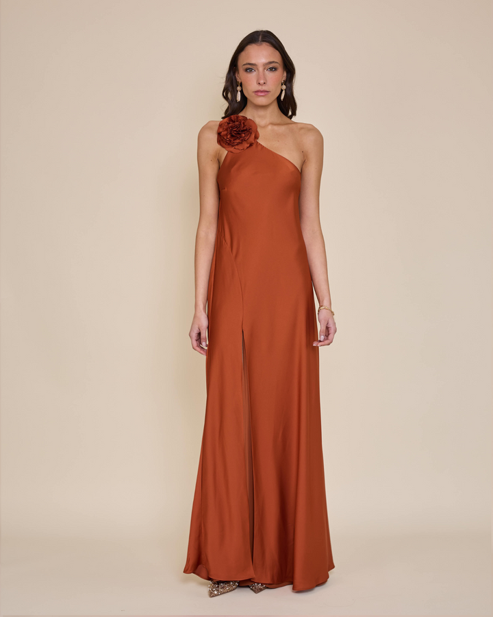 Vestido Adela Terracota