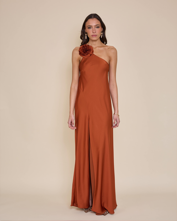 Vestido Adela Terracota