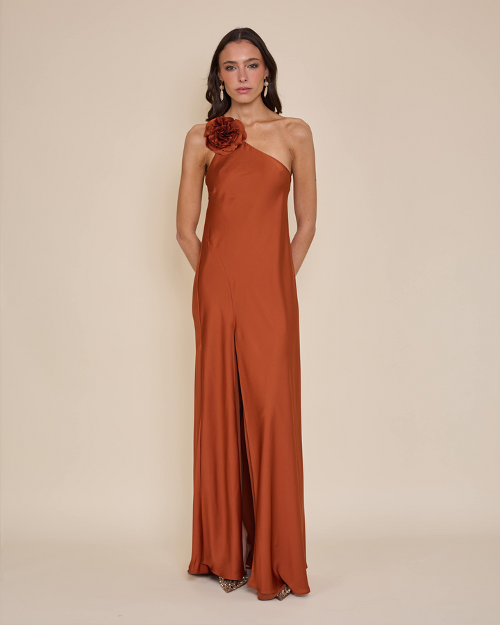 Vestido Adela Terracota