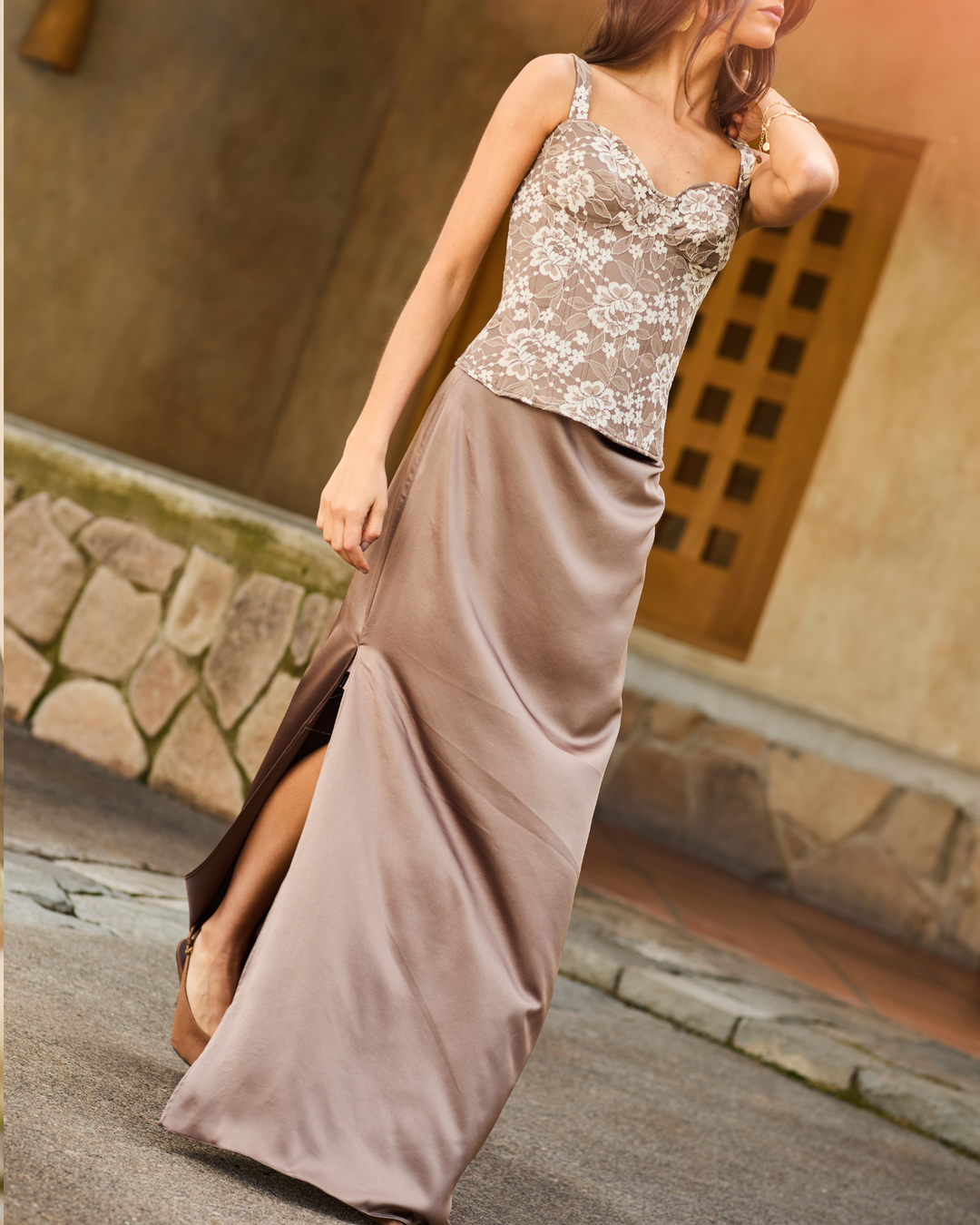 Falda Elba beige