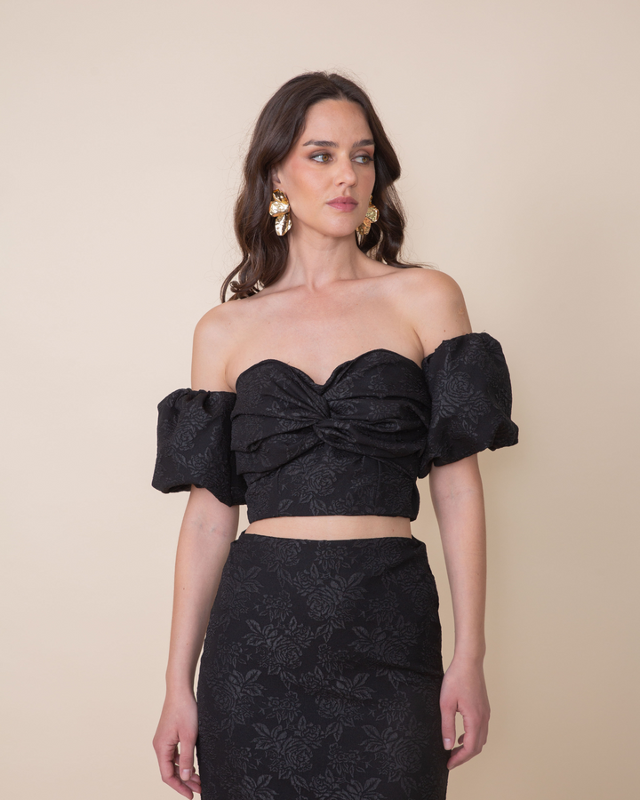 Falda Allegra Negra Midi