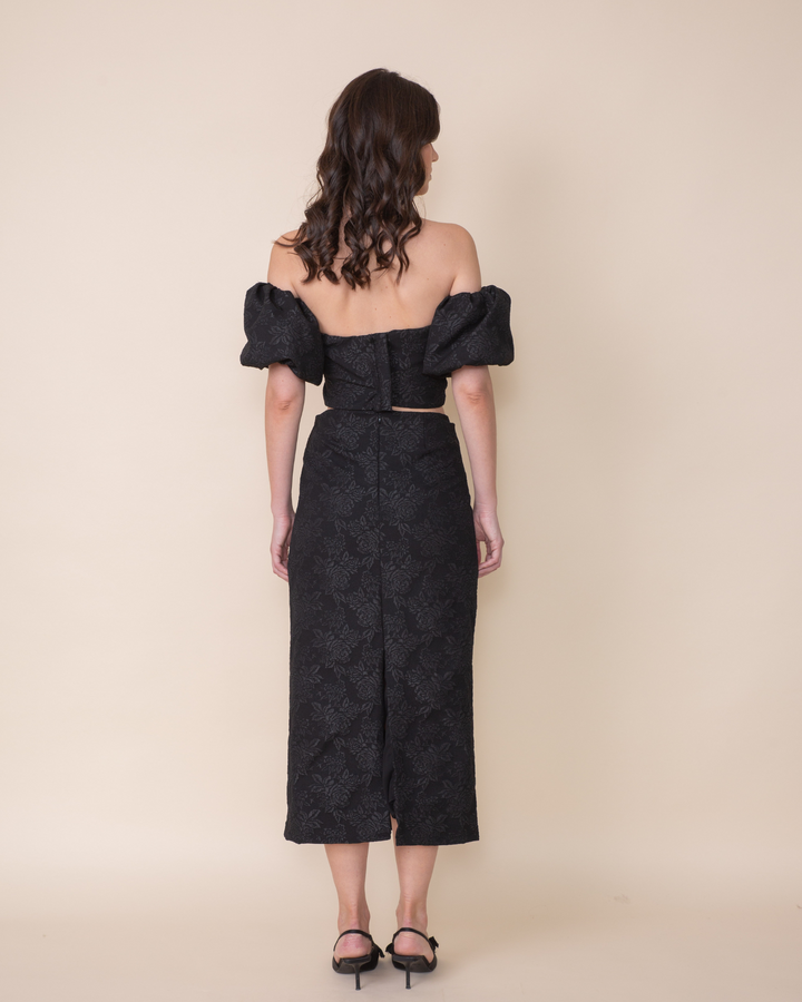 Falda Allegra Negra Midi