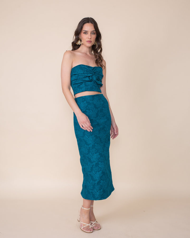 Falda Allegra Midi Azul