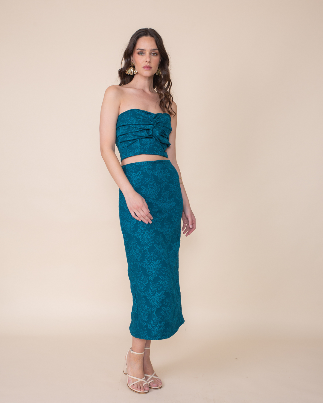 Falda Allegra Midi Azul