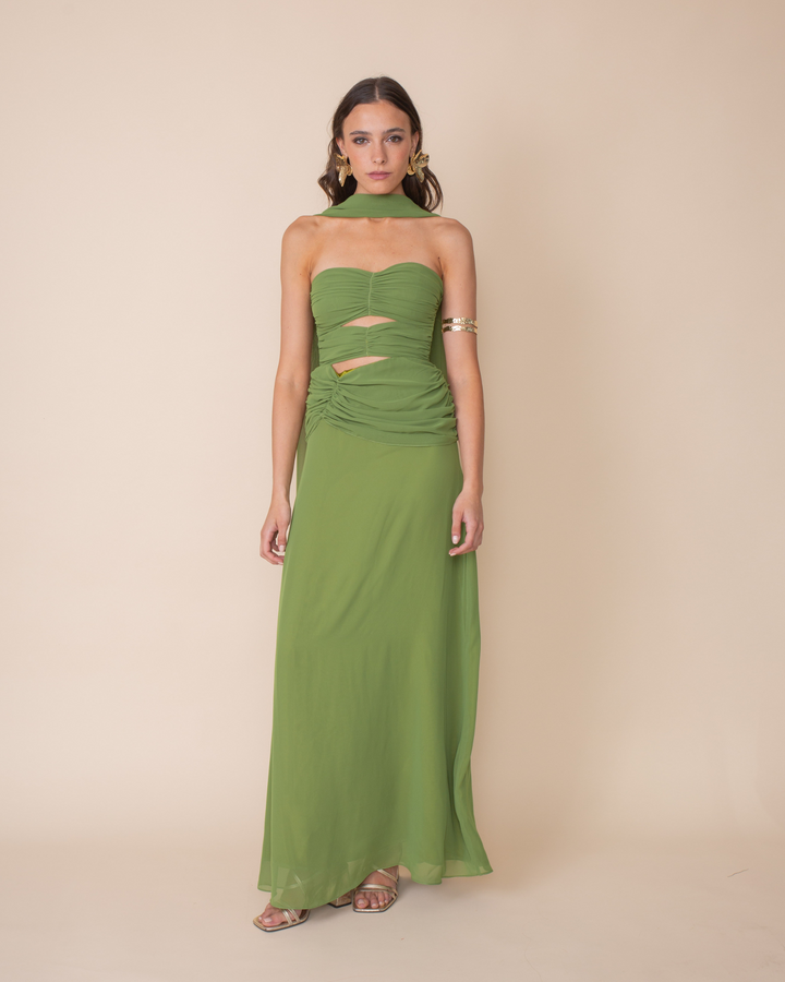 Vestido Pamplona Verde Olivo