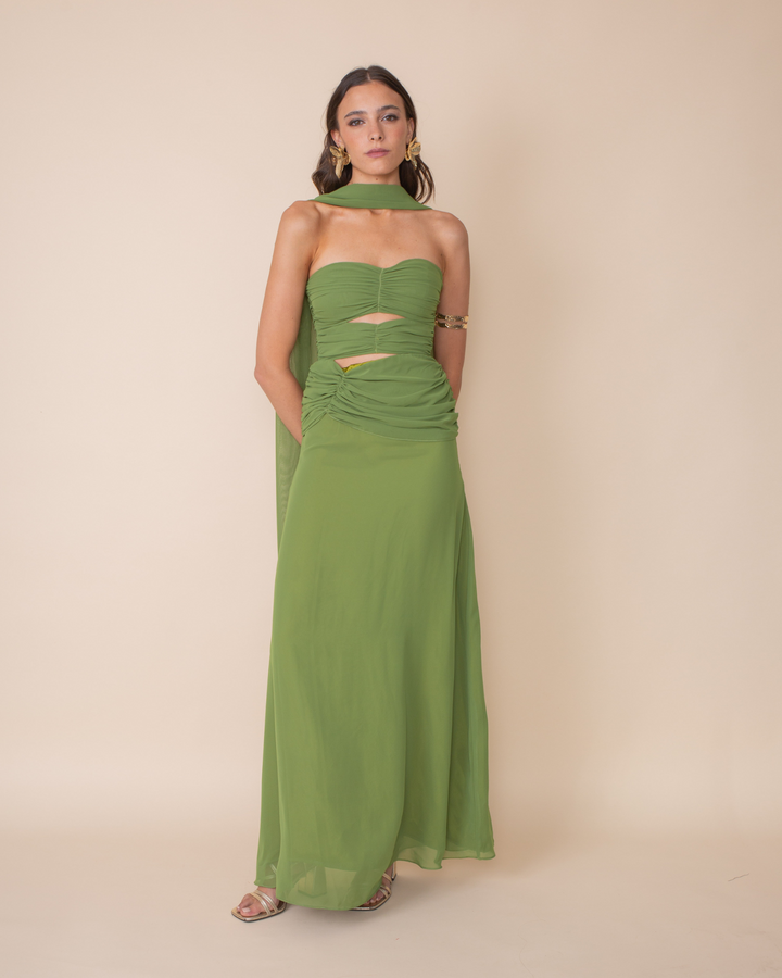 Vestido Pamplona Verde Olivo