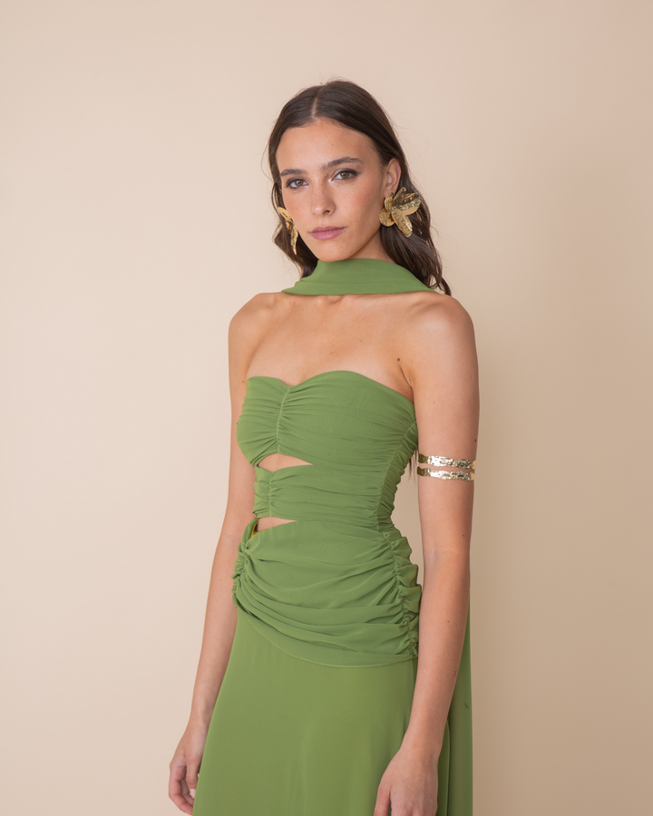 Vestido Pamplona Verde Olivo