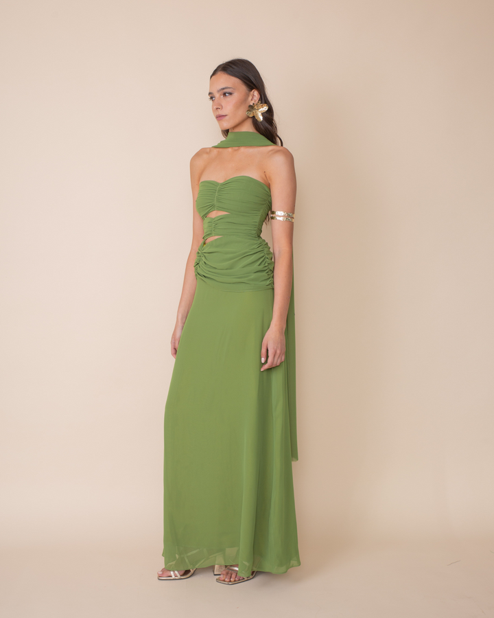 Vestido Pamplona Verde Olivo