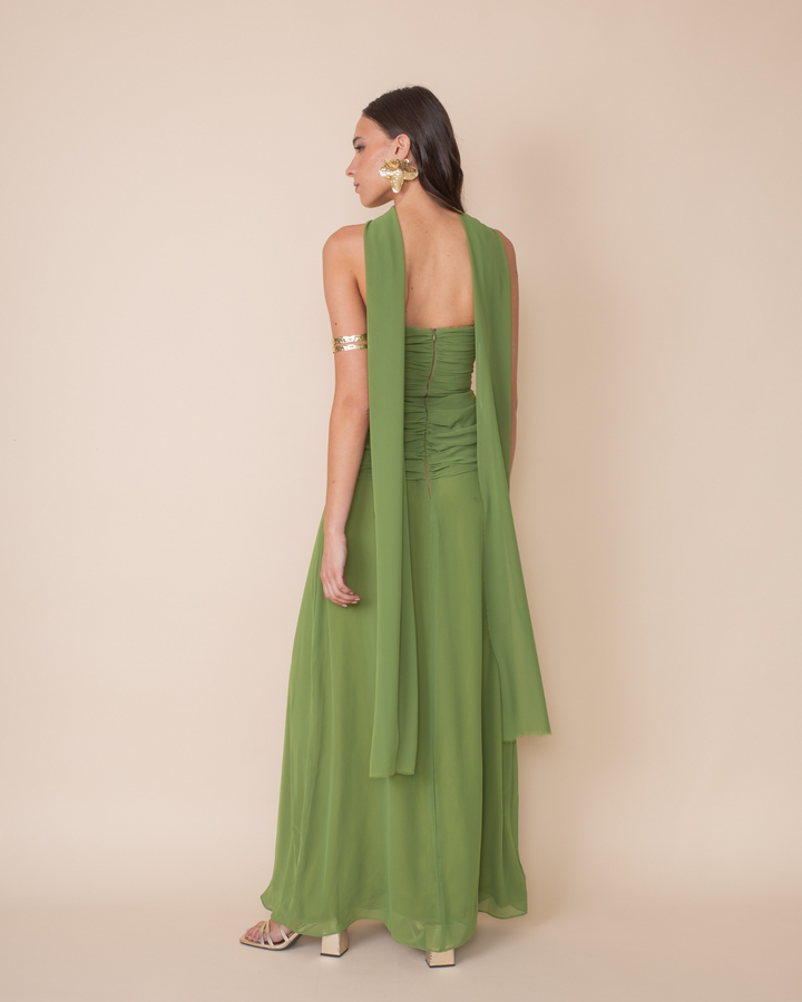 Vestido Pamplona Verde Olivo