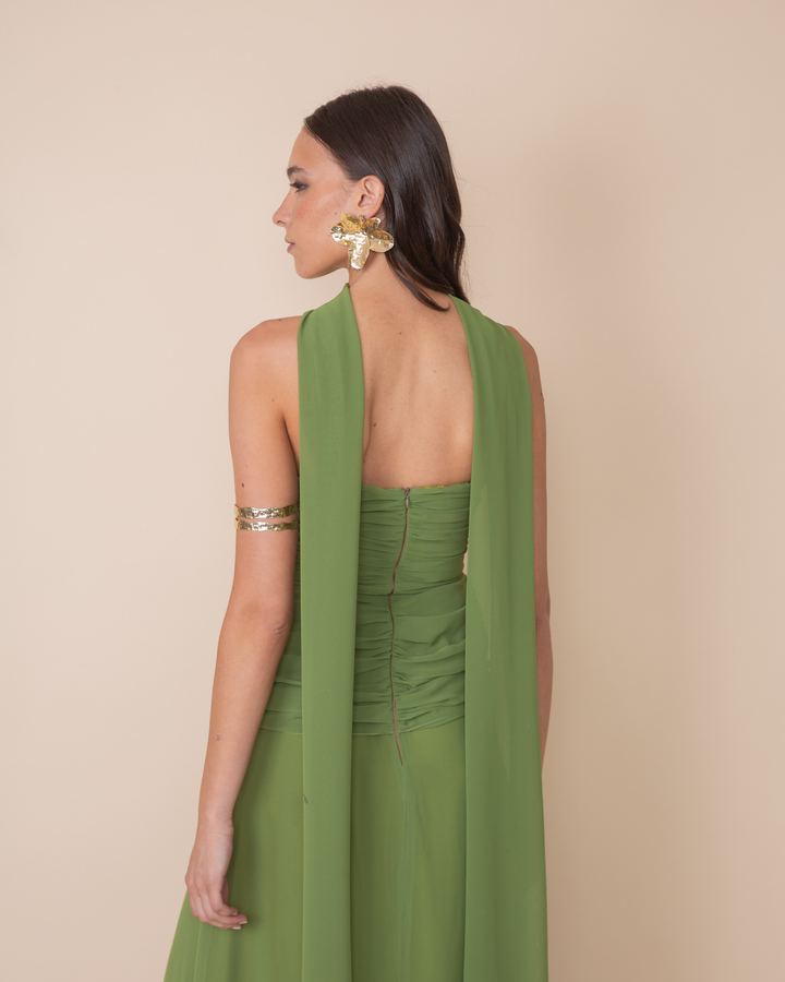 Vestido Pamplona Verde Olivo