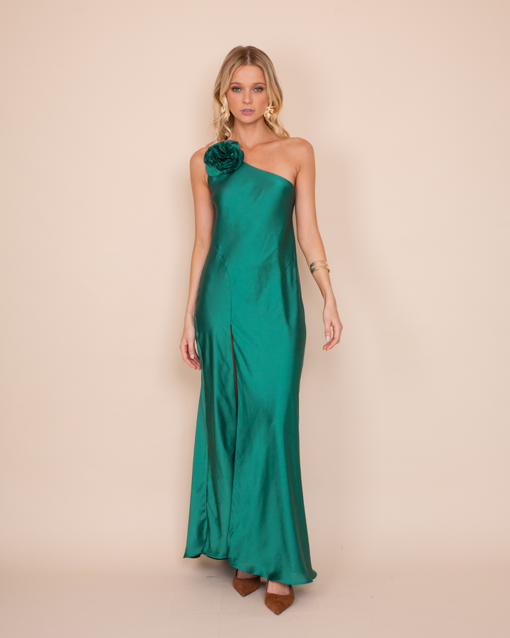 Vestido Adela Verde Botella