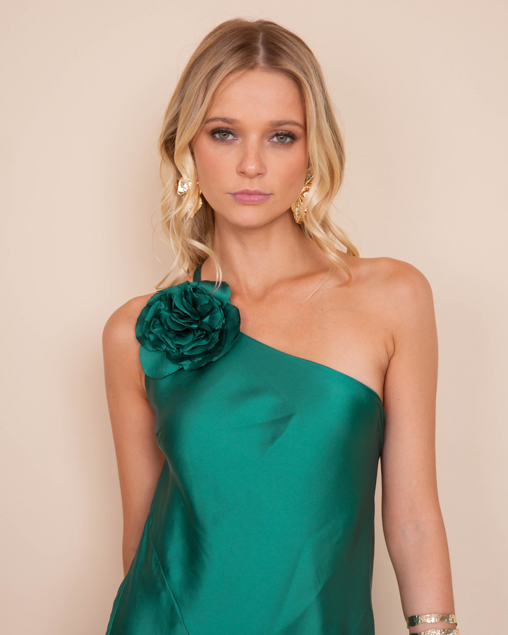Vestido Adela Verde Botella