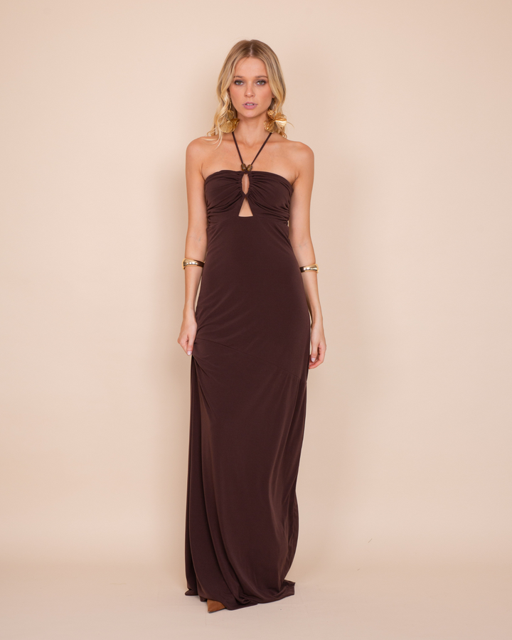 Vestido Olivia café