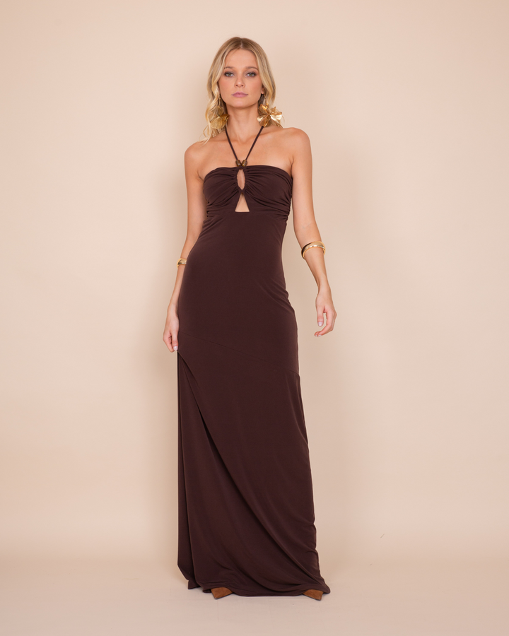 Vestido Olivia café