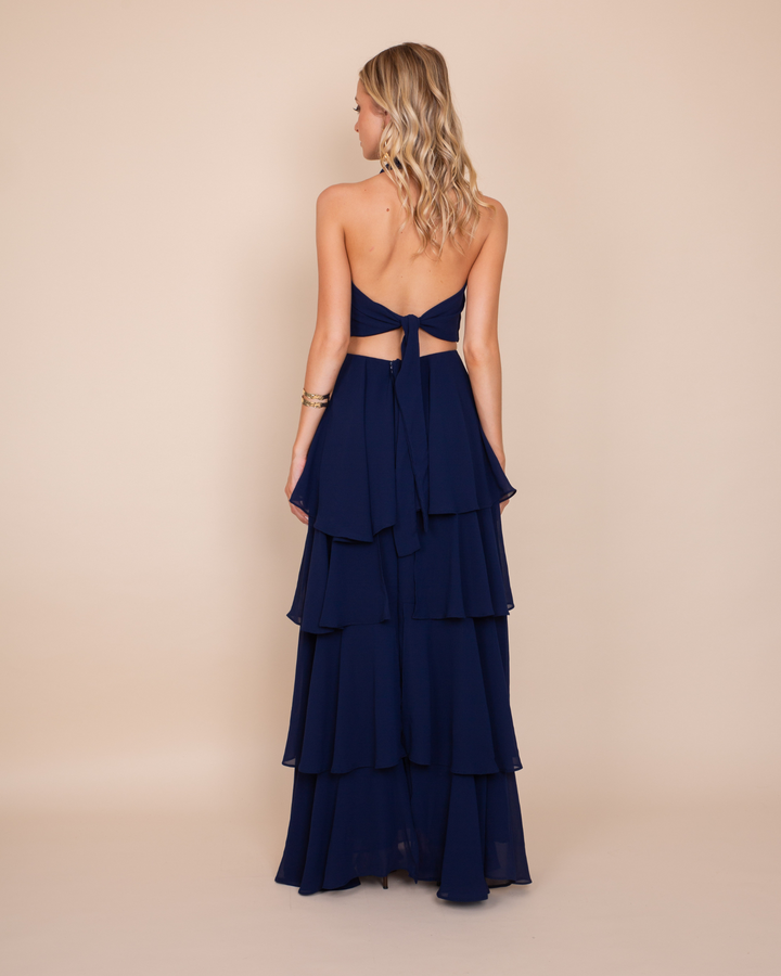Top Gia Halter Azul Marino