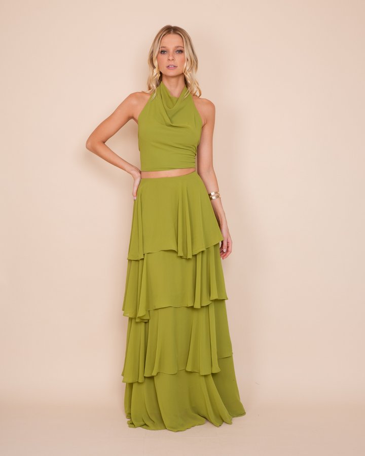 Falda Gia Verde Pistacho