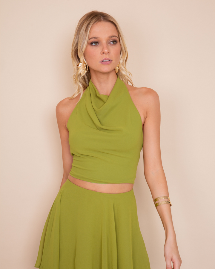 Top Gia Halter Verde Pistacho