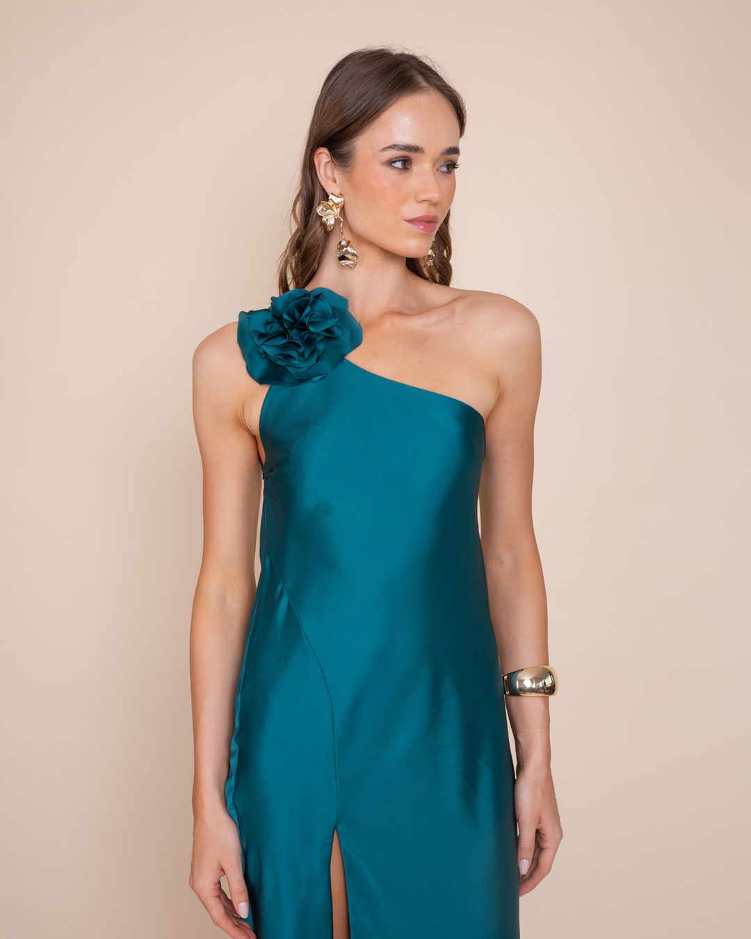 Vestido Adela Azul Petroleo