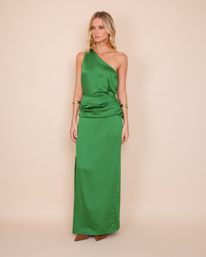 Falda Leonor Verde Pistacho