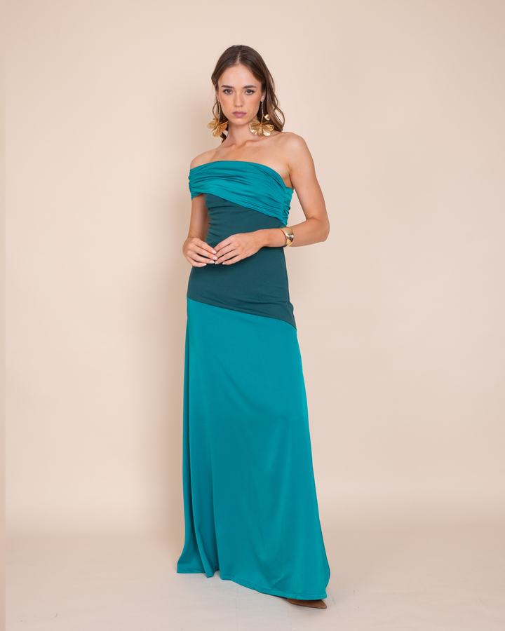 Vestido Lucia Petroleo Claro