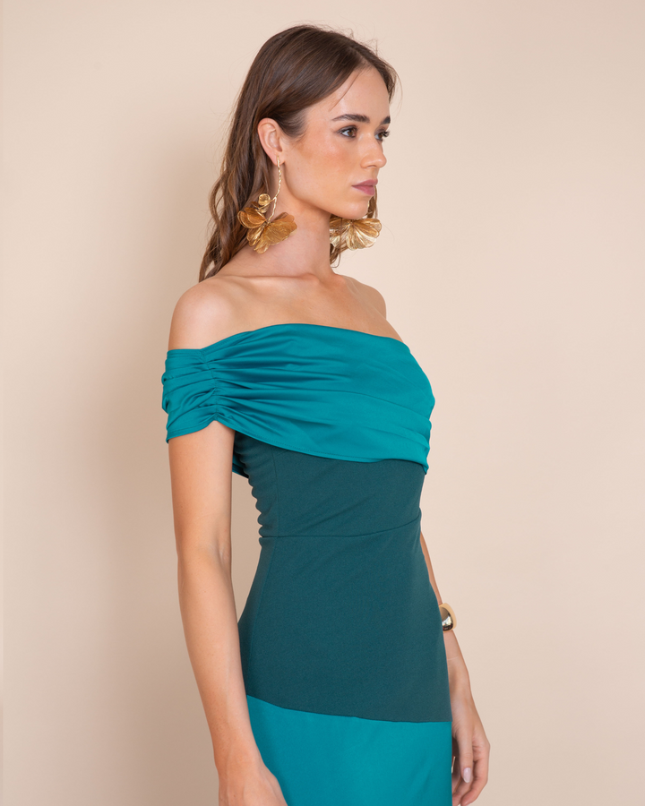 Vestido Lucia Petroleo Claro
