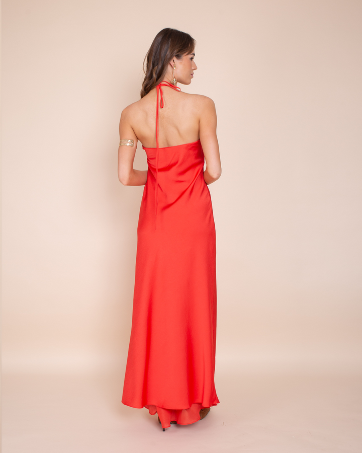 Vestido Cayetana naranjo