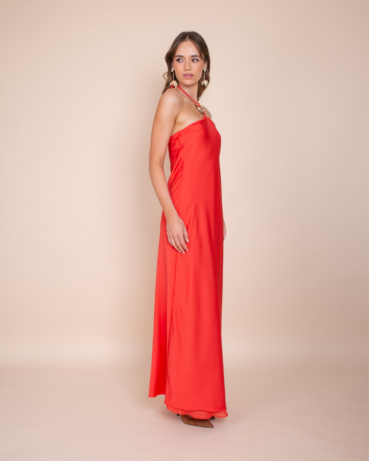 Vestido Cayetana naranjo
