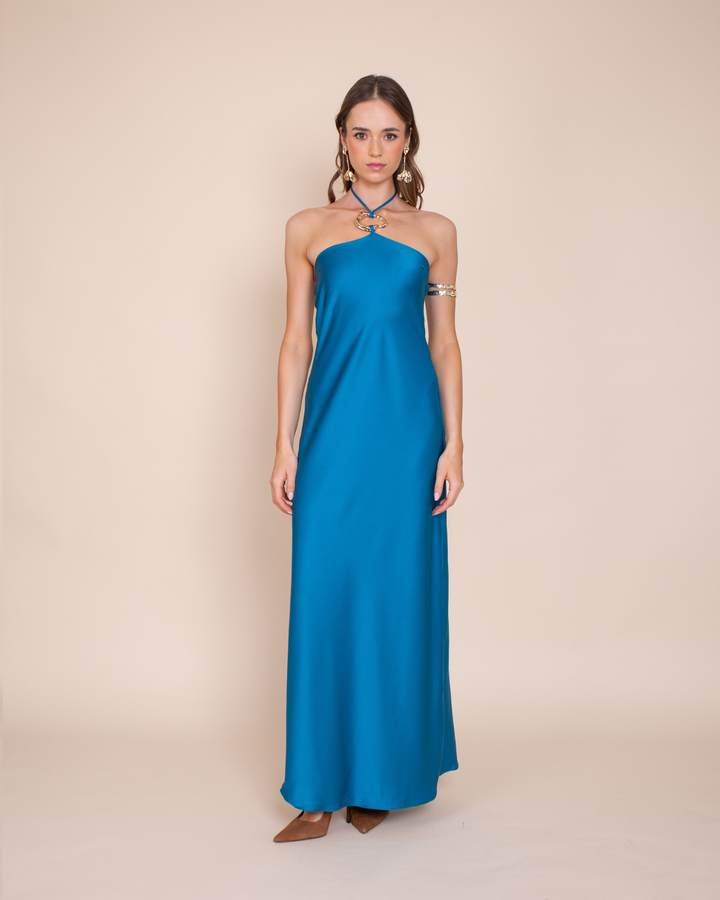 Vestido Cayetana Azul Francia