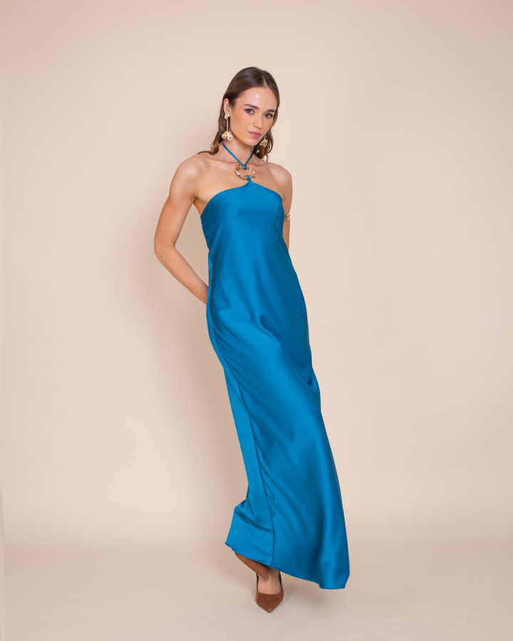 Vestido Cayetana Azul Francia