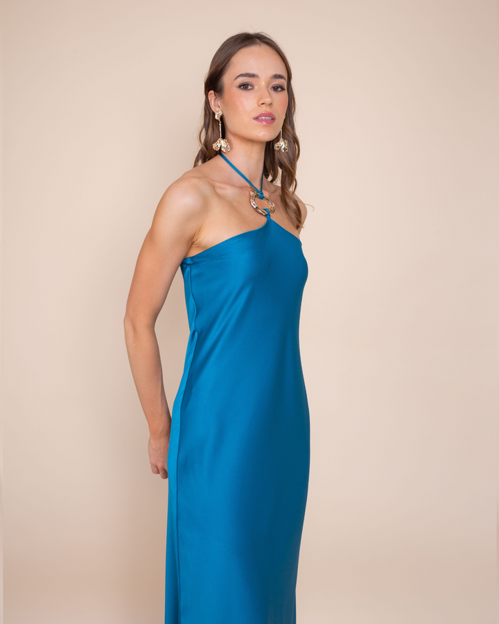 Vestido Cayetana Azul Francia