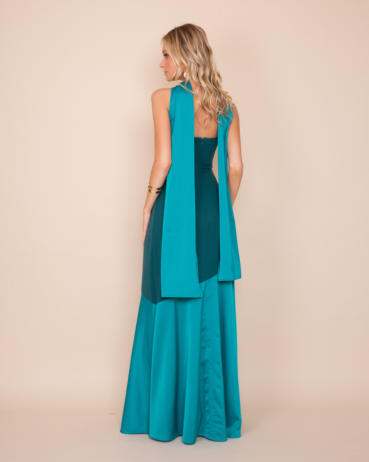 Vestido Ágata Azul Petroleo