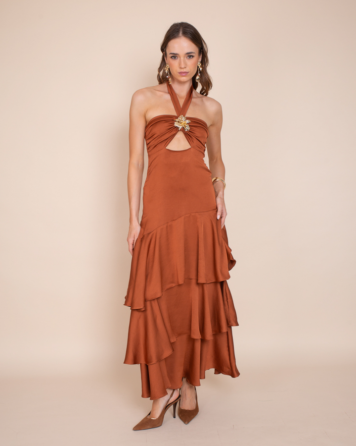 Vestido Lia Terracota
