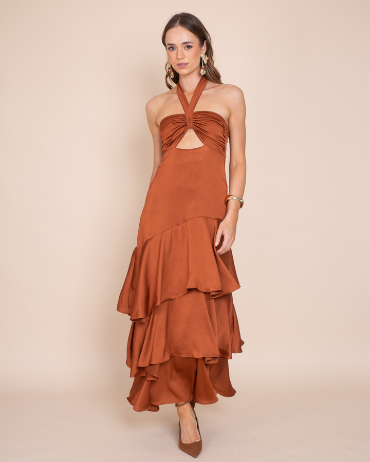 Vestido Lia Terracota