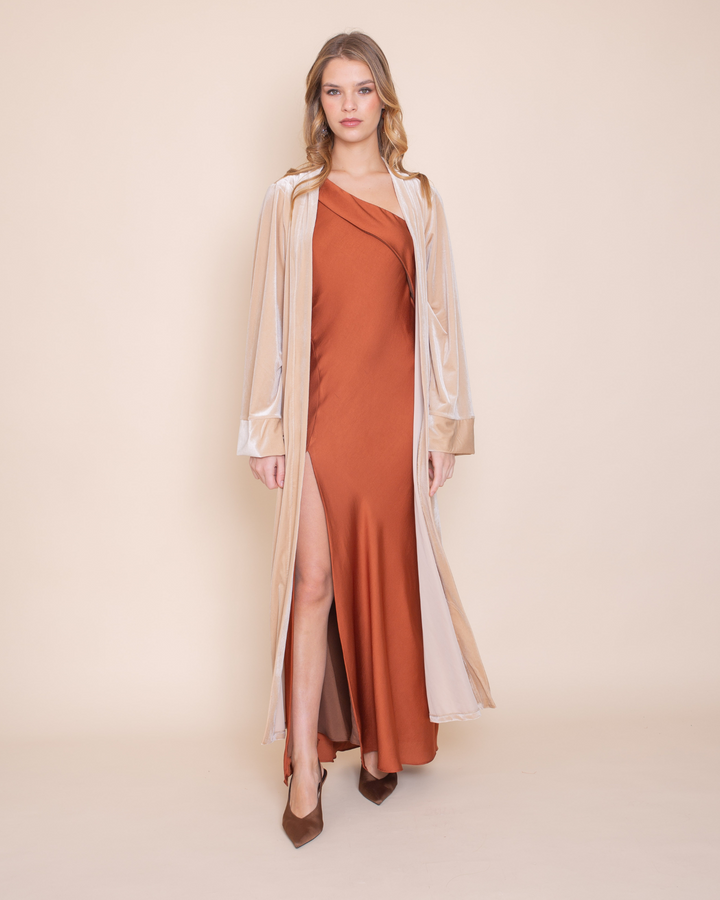 Kimono Terciopelo Beige