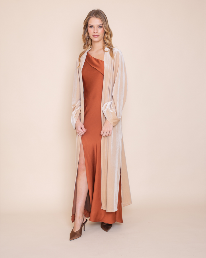 Kimono Terciopelo Beige