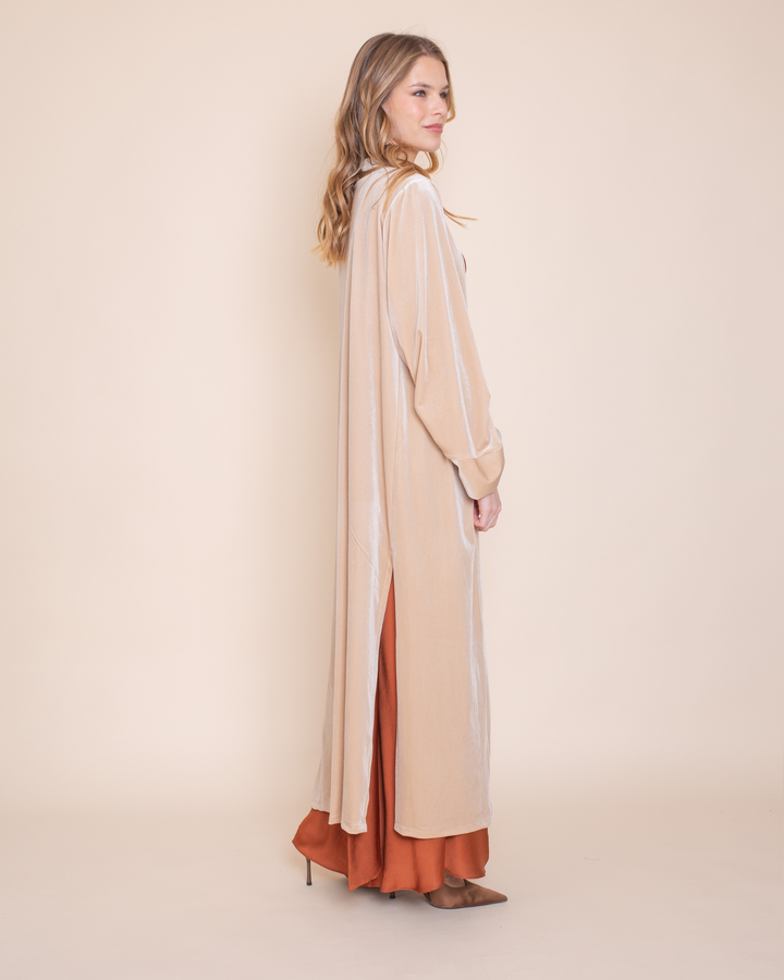 Kimono Terciopelo Beige