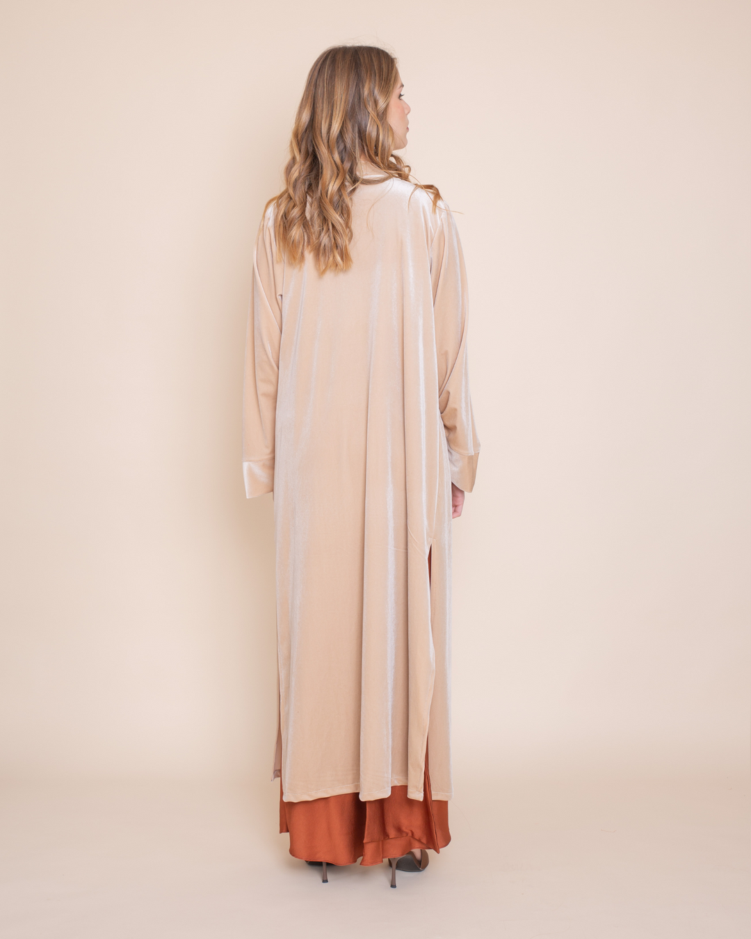 Kimono Terciopelo Beige