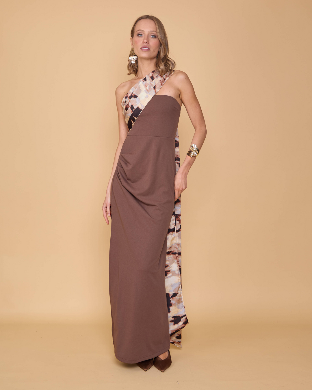 Vestido Lerida Cafe/Leopardo
