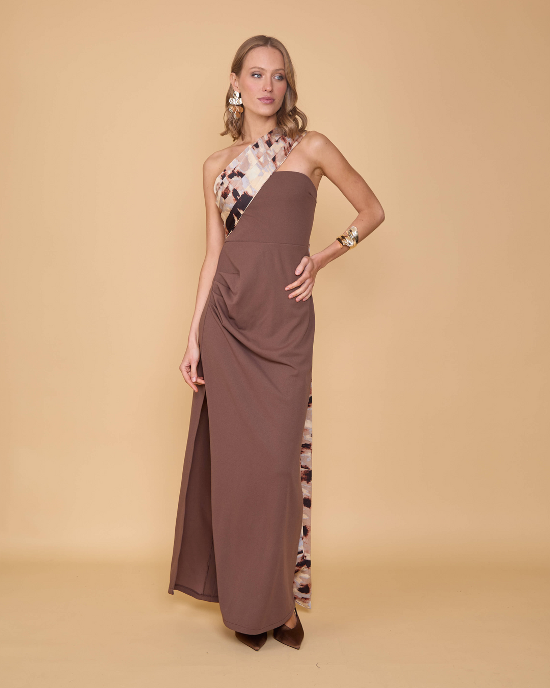 Vestido Lerida Cafe/Leopardo