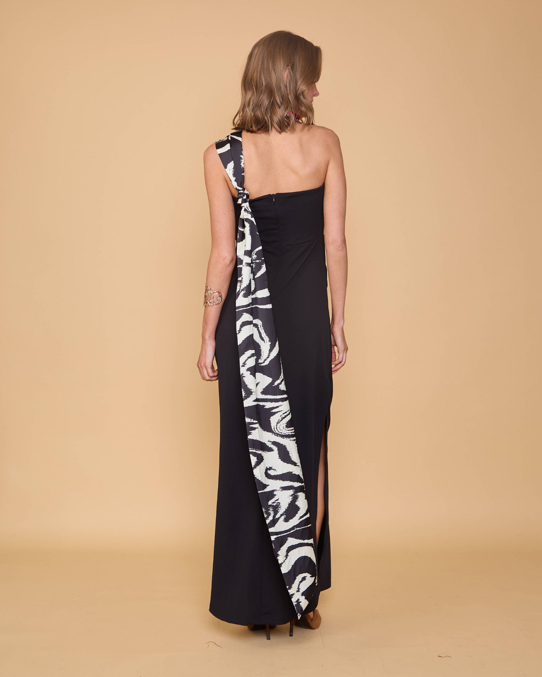 Vestido Lerida Blanco/Negro