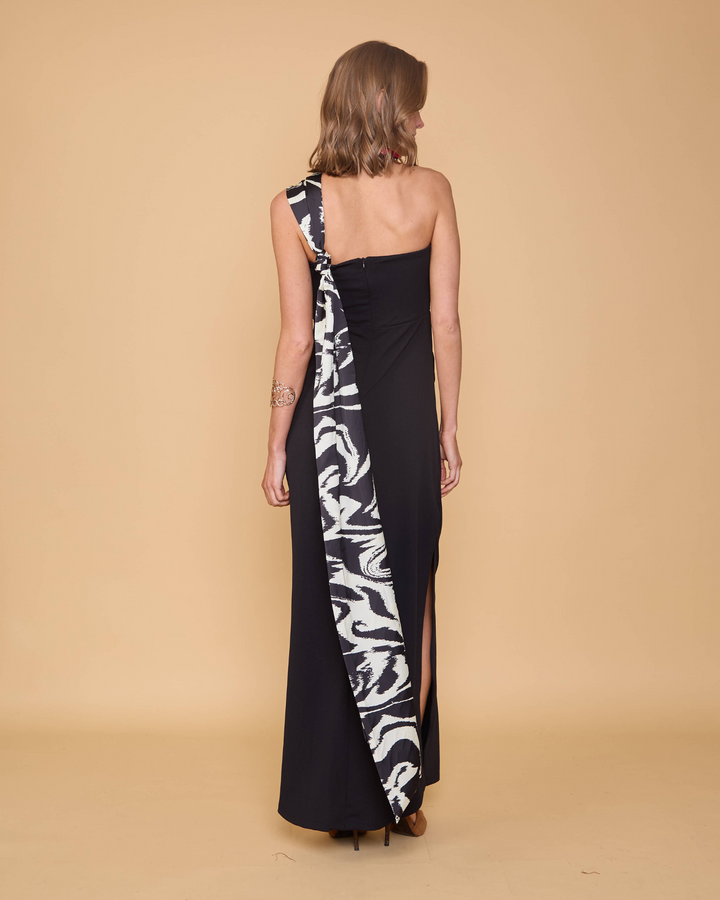 Vestido Lerida Blanco/Negro