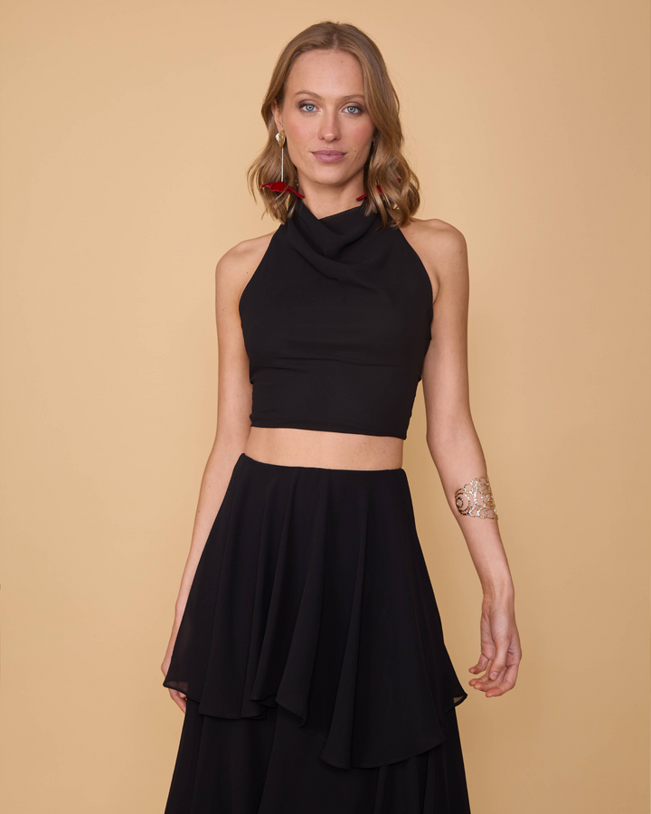 Top Gia Halter Negro