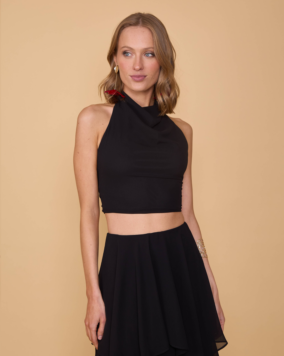 Top Gia Halter Negro