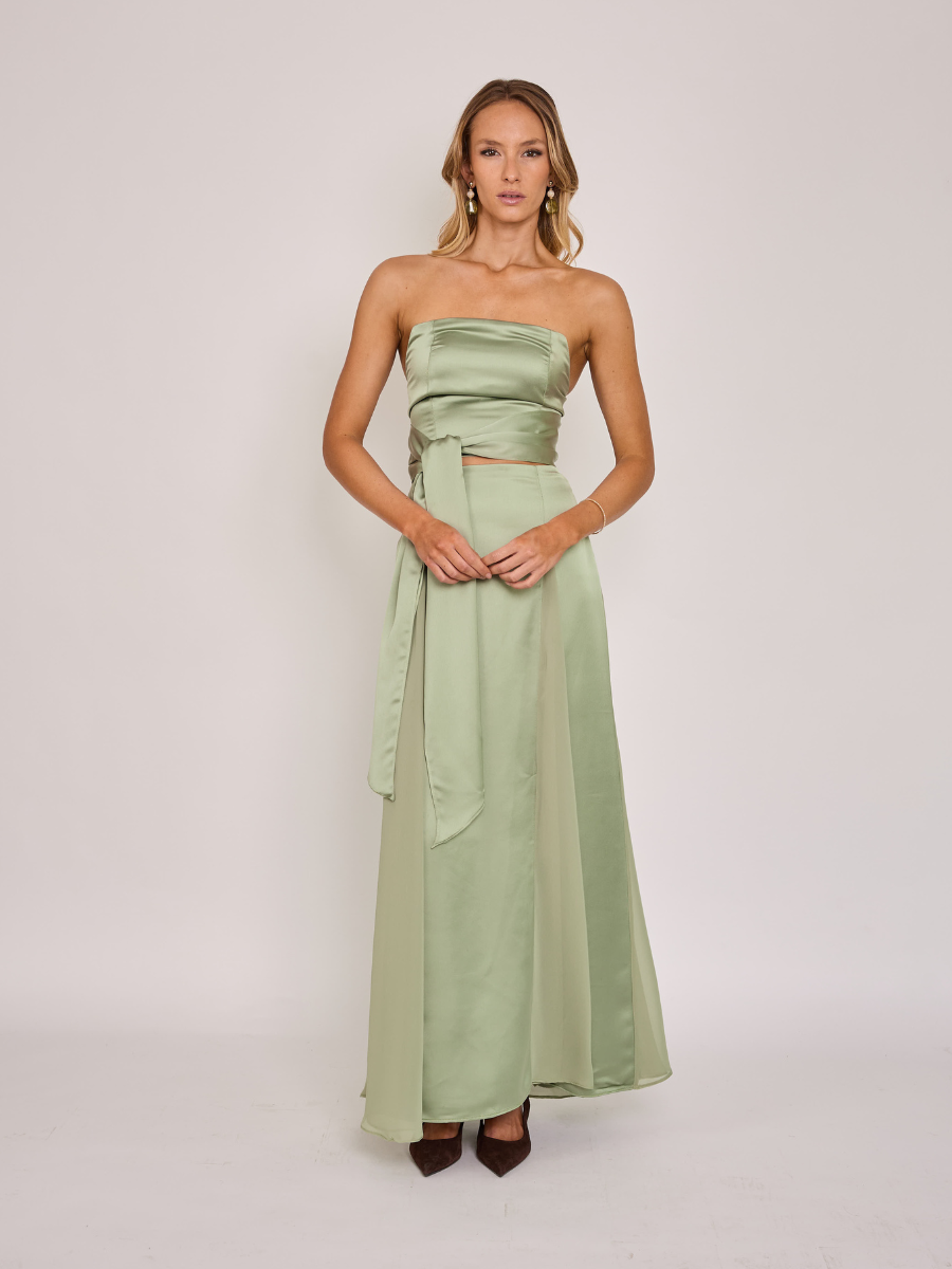 Falda Flavia Verde Agua