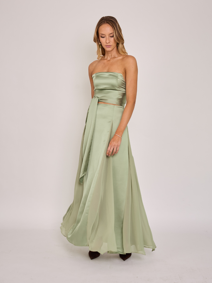 Falda Flavia Verde Agua