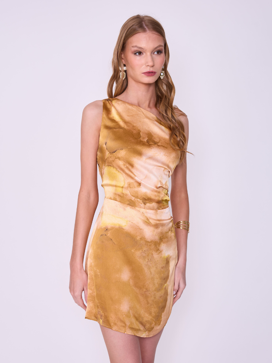 Vestido isabel Amarillo Estaampado