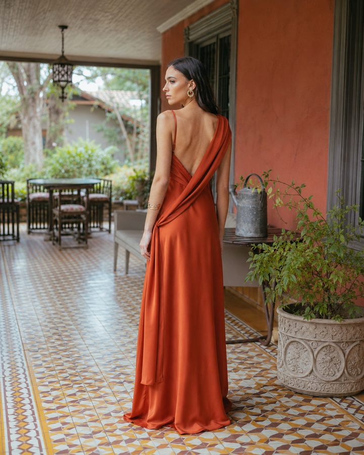 Vestido Dominga Terracota